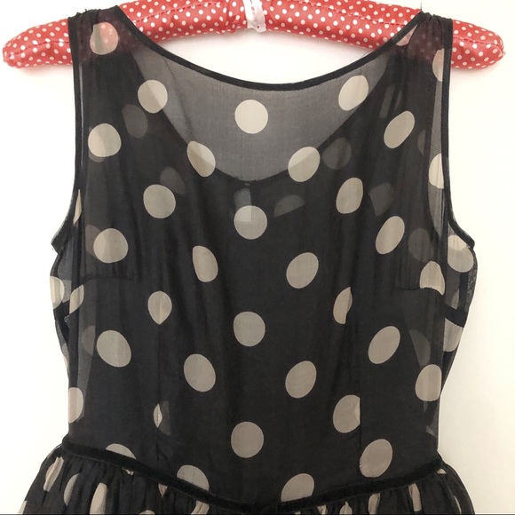 Black Polka Dot Cocktail Dress - Picture 5 of 11